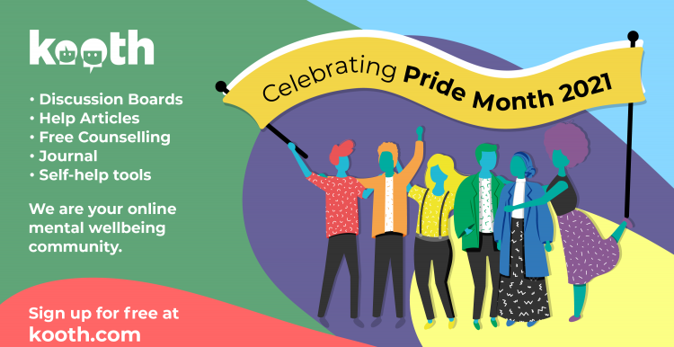 Kooth Pride - mental health support for LGBT people