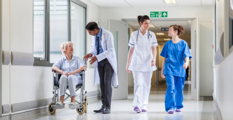 Picture of NHS hospital corridor 