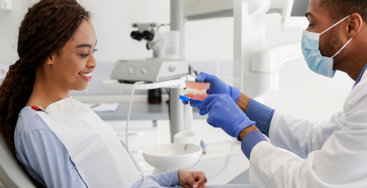 dentist treating patient