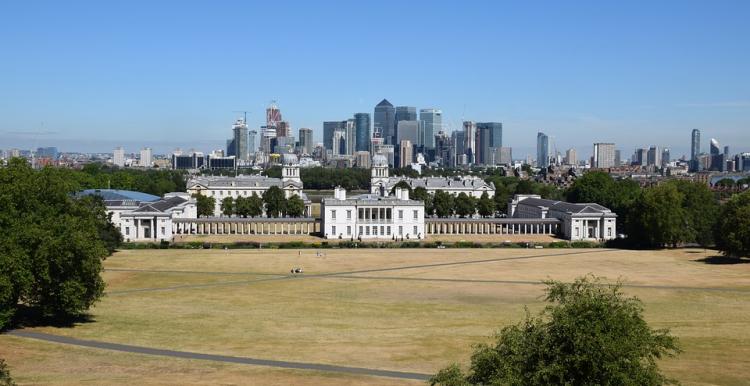 Greenwich Maritime Museum view from the hill