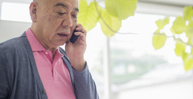 Man talking on a phone