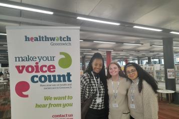 Our volunteers Ania and Amber at Woolwich Centre Library