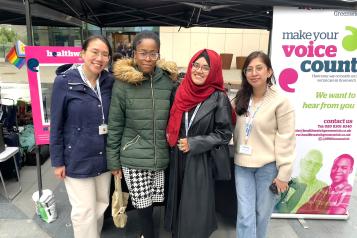 HPV young person's researchers at Signet Market