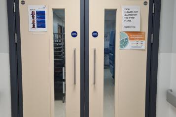 Ward 15 front door Queen Elizabeth Hospital