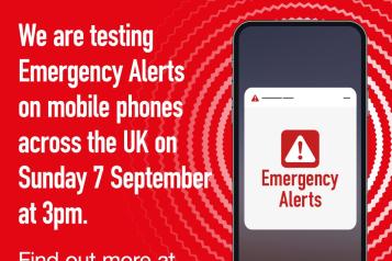 National alert test on 7 September 2025 at 3PM.