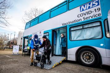 COVID 19 Vaccination Bus in Royal Greenwich