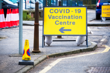 Image of COVID Vaccination Centre sign