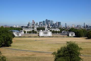 Greenwich Maritime Museum view from the hill