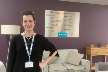 Our Community Engagement Manager, Kiki, at Lakeview Court