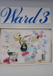 Sign for Ward 3 at Queen Elizabeth Hospital