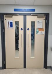 Ward 15 front door Queen Elizabeth Hospital
