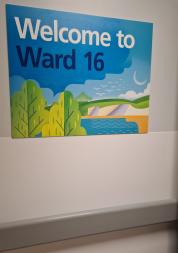 Ward 16 sign at Queen Elizabeth Hospital