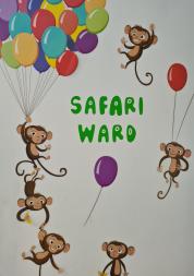 Queen Elizabeth Hospital Safari ward sign