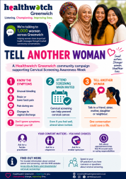 an infographic about cervical screening campaign